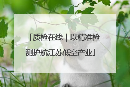 质检在线｜以精准检测护航江苏低空产业