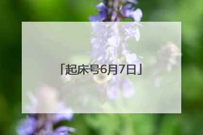 起床号6月7日