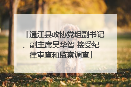 通江县政协党组副书记、副主席吴华智 接受纪律审查和监察调查