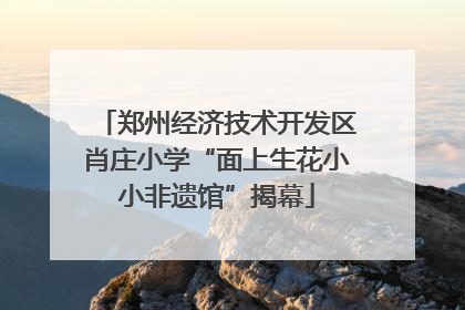 郑州经济技术开发区肖庄小学“面上生花小小非遗馆”揭幕