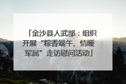 金沙县人武部：组织开展“粽香端午、情暖军属”走访慰问活动