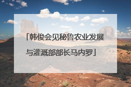 韩俊会见秘鲁农业发展与灌溉部部长马内罗