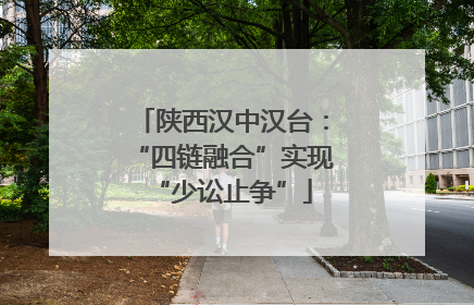 陕西汉中汉台：“四链融合”实现“少讼止争”
