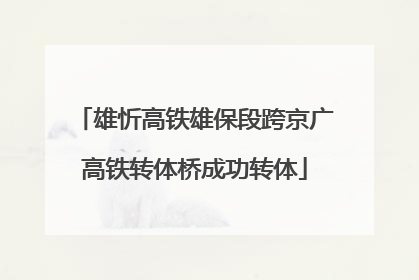 雄忻高铁雄保段跨京广高铁转体桥成功转体