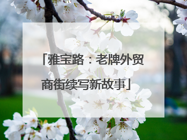 雅宝路：老牌外贸商街续写新故事