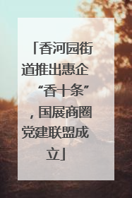香河园街道推出惠企“香十条”，国展商圈党建联盟成立