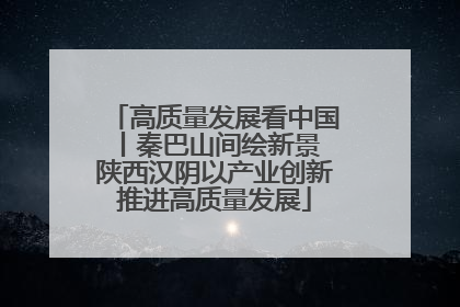 高质量发展看中国丨秦巴山间绘新景 陕西汉阴以产业创新推进高质量发展