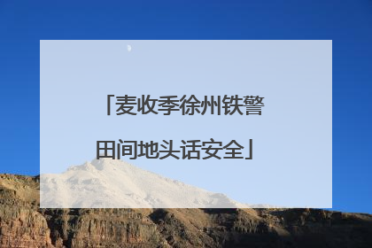麦收季徐州铁警田间地头话安全
