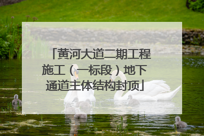 黄河大道二期工程施工（一标段）地下通道主体结构封顶