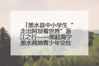 黑水县中小学生“走出阿坝看世界”浙江之行——架起海宁黑水两地青少年交往交流交融新桥梁