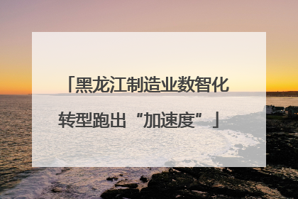 黑龙江制造业数智化转型跑出“加速度”