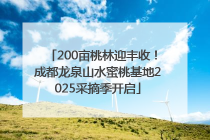 200亩桃林迎丰收！成都龙泉山水蜜桃基地2025采摘季开启