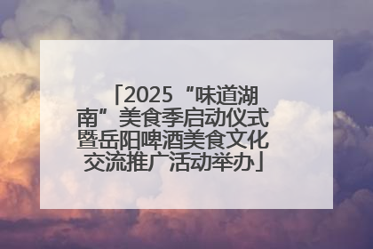 2025“味道湖南”美食季启动仪式暨岳阳啤酒美食文化交流推广活动举办
