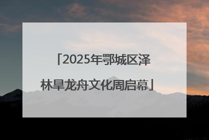 2025年鄂城区泽林旱龙舟文化周启幕