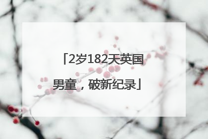 2岁182天英国男童，破新纪录