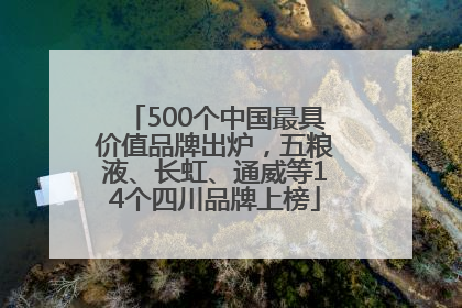 500个中国最具价值品牌出炉，五粮液、长虹、通威等14个四川品牌上榜
