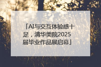 AI与交互体验感十足，清华美院2025届毕业作品展启幕